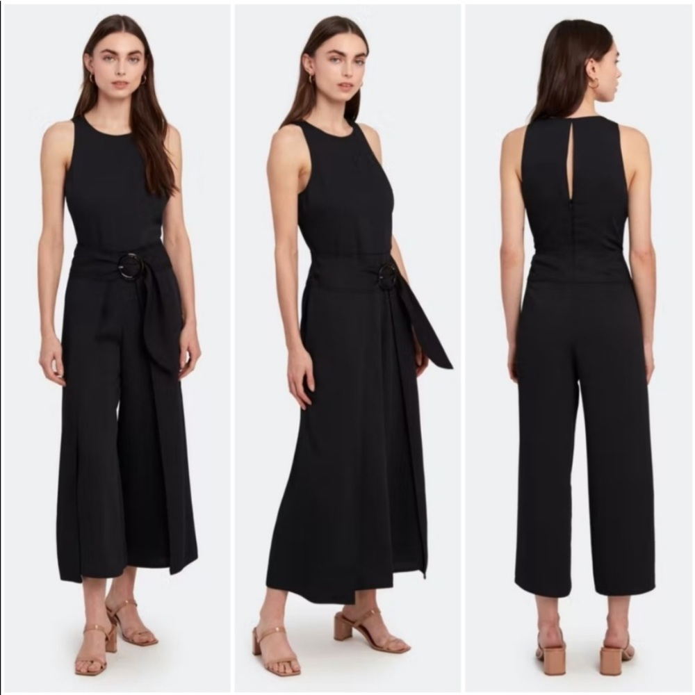 Joie Mairead Faux Wrap highwaist wide leg cropped Jumpsuit sz2 NWT